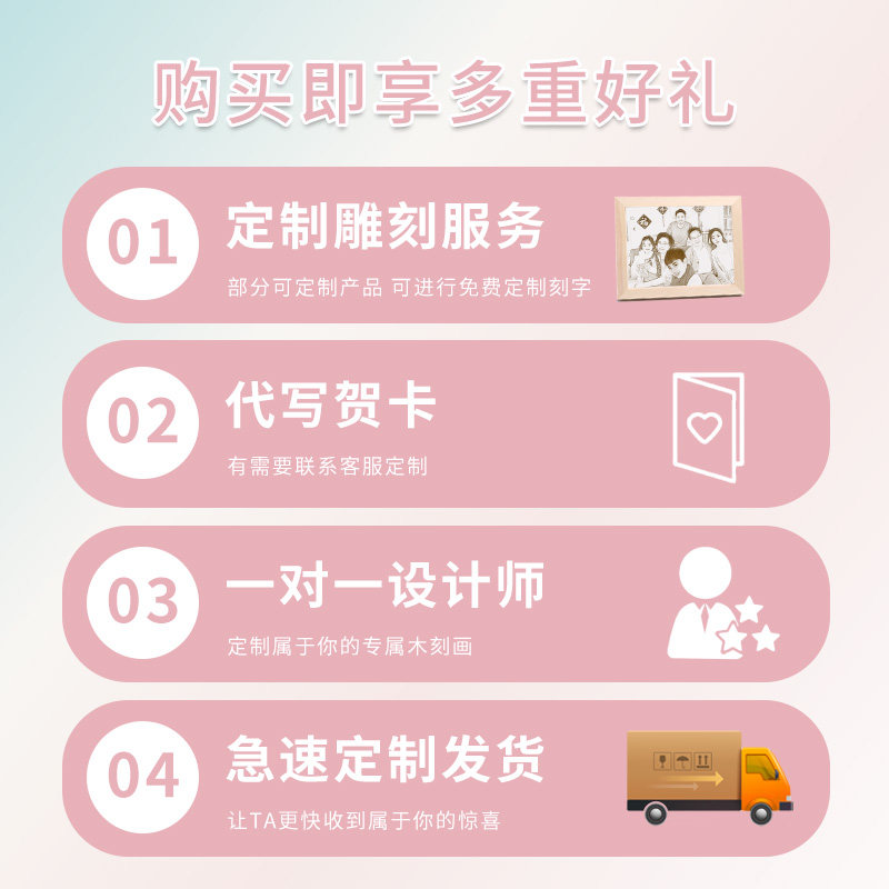 把合照刻成木刻画 图2