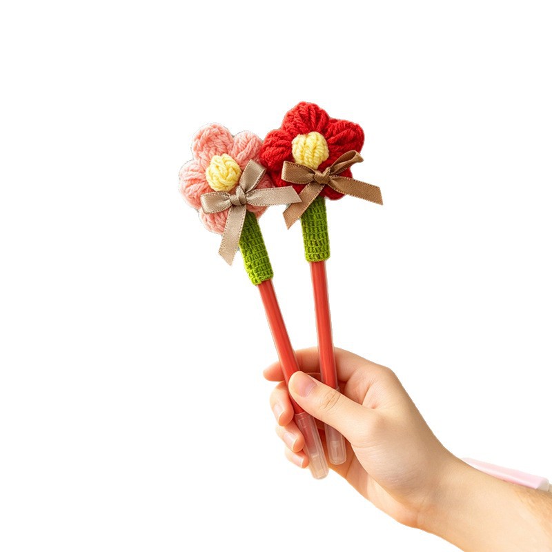闻舒钩织小红花
