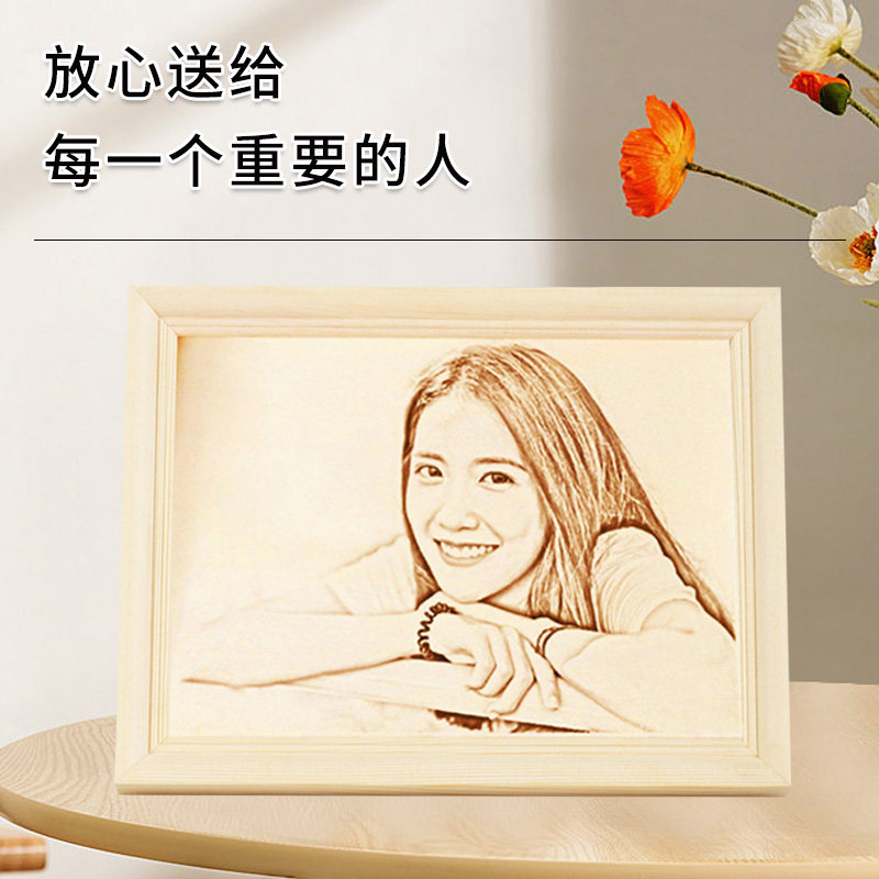 把合照刻成木刻画 图3
