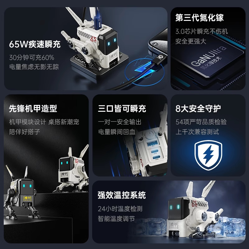 重力星球氮化镓桌面充电站 图3