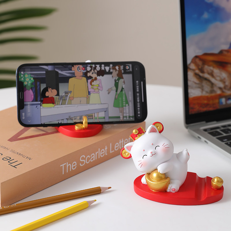 招财猫咪手机支架 图2